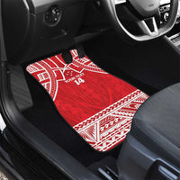 Samoa Rugby Custom Car Mats Toa Samoa Pacific Sporty Red - Polynesian Pride