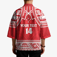 Samoa Rugby Custom Kimono Toa Samoa Pacific Sporty Red - Polynesian Pride