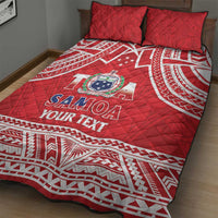 Samoa Rugby Custom Quilt Bed Set Toa Samoa Pacific Sporty Red - Polynesian Pride