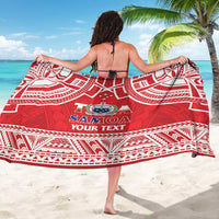 Samoa Rugby Custom Sarong Toa Samoa Pacific Sporty Red - Polynesian Pride