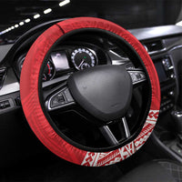 Samoa Rugby Steering Wheel Cover Toa Samoa Pacific Sporty Red - Polynesian Pride