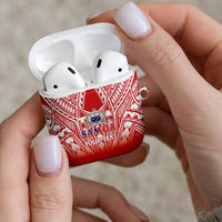 Toa Samoa Rugby Custom AirPods Case Samoa mo Samoa Polynesian Pacific Red LT14 - Polynesian Pride