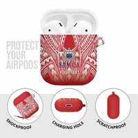 Toa Samoa Rugby Custom AirPods Case Samoa mo Samoa Polynesian Pacific Red LT14 - Polynesian Pride