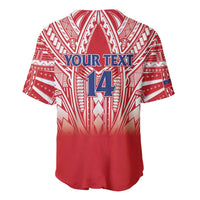 Toa Samoa Rugby Custom Baseball Jersey Samoa mo Samoa Polynesian Pacific Red - Polynesian Pride