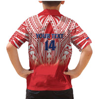 Toa Samoa Rugby Custom Family Matching Mermaid Dress and Hawaiian Shirt Samoa mo Samoa Polynesian Pacific Red - Polynesian Pride
