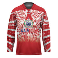 Toa Samoa Rugby Custom Hockey Jersey Samoa mo Samoa Polynesian Pacific Red LT14 Unisex Red - Polynesian Pride