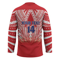 Toa Samoa Rugby Custom Hockey Jersey Samoa mo Samoa Polynesian Pacific Red LT14 - Polynesian Pride