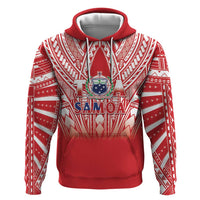 Toa Samoa Rugby Custom Hoodie Samoa mo Samoa Polynesian Pacific Red - Polynesian Pride