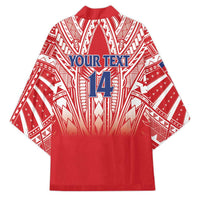 Toa Samoa Rugby Custom Kimono Samoa mo Samoa Polynesian Pacific Red - Polynesian Pride