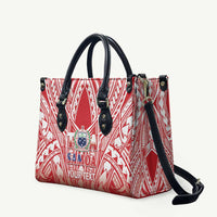 Toa Samoa Rugby Custom Leather Bag Samoa mo Samoa Polynesian Pacific Red - Polynesian Pride