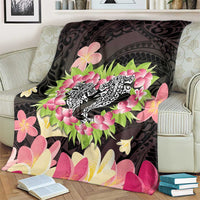 Polynesia Valentine's Day Blanket Hammerhead Shark Plumeria With Polynesian Pattern LT14 - Polynesian Pride