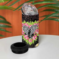 Polynesia Valentine's Day 4 in 1 Can Cooler Tumbler Hammerhead Shark Plumeria With Polynesian Pattern LT14 - Polynesian Pride