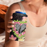 Polynesia Valentine's Day 4 in 1 Can Cooler Tumbler Hammerhead Shark Plumeria With Polynesian Pattern LT14 - Polynesian Pride