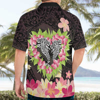 Polynesia Valentine's Day Hawaiian Shirt Hammerhead Shark Plumeria With Polynesian Pattern LT14 - Polynesian Pride