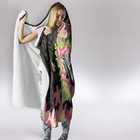 Polynesia Valentine's Day Hooded Blanket Hammerhead Shark Plumeria With Polynesian Pattern LT14 - Polynesian Pride