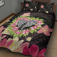 Polynesia Valentine's Day Quilt Bed Set Hammerhead Shark Plumeria With Polynesian Pattern LT14 - Polynesian Pride