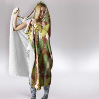 Brown Hawaii Plumeria Lei With Tropical Leaves Hooded Blanket LT14 - Polynesian Pride