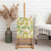 Beige Hawaii Plumeria Lei With Tropical Leaves Canvas Wall Art LT14 - Polynesian Pride
