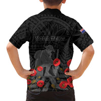 Personalised New Zealand ANZAC Day Kid Hawaiian Shirt Lest We Forget Soldier Memorial LT15 - Polynesian Pride