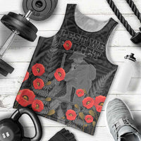 Personalised New Zealand ANZAC Day Men Tank Top Lest We Forget Soldier Memorial LT15 - Polynesian Pride