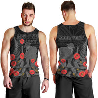 Personalised New Zealand ANZAC Day Men Tank Top Lest We Forget Soldier Memorial LT15 - Polynesian Pride