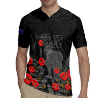 Personalised New Zealand ANZAC Day Rugby Jersey Lest We Forget Soldier Memorial LT15 - Polynesian Pride