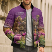ANZAC Day Bomber Puffer Jacket Lest We Forget The Animals Of War LT15 - Polynesian Pride