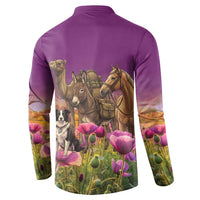 ANZAC Day Button Sweatshirt Lest We Forget The Animals Of War LT15 - Polynesian Pride
