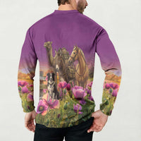 ANZAC Day Button Sweatshirt Lest We Forget The Animals Of War LT15 - Polynesian Pride
