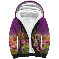 ANZAC Day Sherpa Hoodie Lest We Forget The Animals Of War LT15 Unisex Purple - Polynesian Pride