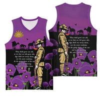 ANZAC Soldier and War Animals Basketball Jersey We Will Remember Them LT15 - Polynesian Pride