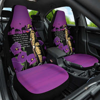 ANZAC Soldier and War Animals Car Seat Cover We Will Remember Them LT15 One Size Purple - Polynesian Pride
