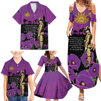 ANZAC Soldier and War Animals Family Matching Summer Maxi Dress and Hawaiian Shirt We Will Remember Them