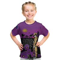 ANZAC Soldier and War Animals Kid T Shirt We Will Remember Them LT15 Purple - Polynesian Pride