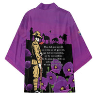 ANZAC Soldier and War Animals Kimono We Will Remember Them