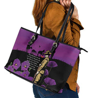 ANZAC Soldier and War Animals Leather Tote Bag We Will Remember Them LT15 - Polynesian Pride