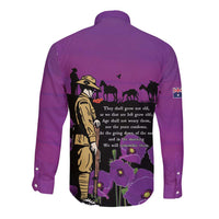 ANZAC Soldier and War Animals Long Sleeve Button Shirt We Will Remember Them LT15 - Polynesian Pride