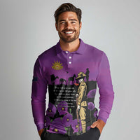 ANZAC Soldier and War Animals Long Sleeve Polo Shirt We Will Remember Them LT15 - Polynesian Pride