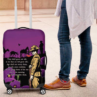 ANZAC Soldier and War Animals Luggage Cover We Will Remember Them LT15 Purple - Polynesian Pride