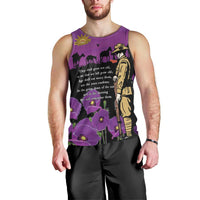 ANZAC Soldier and War Animals Men Tank Top We Will Remember Them LT15 - Polynesian Pride