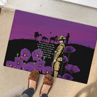 ANZAC Soldier and War Animals Rubber Doormat We Will Remember Them LT15 - Polynesian Pride