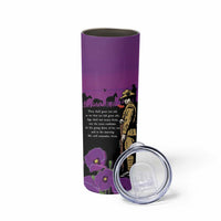 ANZAC Soldier and War Animals Skinny Tumbler We Will Remember Them LT15 - Polynesian Pride