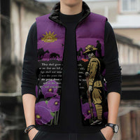 ANZAC Soldier and War Animals Sleeveless Puffer Jacket We Will Remember Them LT15 - Polynesian Pride