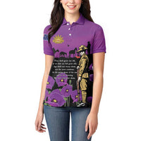 ANZAC Soldier and War Animals Women Polo Shirt - We Will Remember Them LT15 - Polynesian Pride