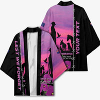 Personalised ANZAC War Animals Kimono Lest We Forget Memorial