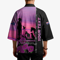 Personalised ANZAC War Animals Kimono Lest We Forget Memorial