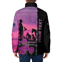 Personalised ANZAC War Animals Padded Jacket Lest We Forget Memorial LT15 - Polynesian Pride