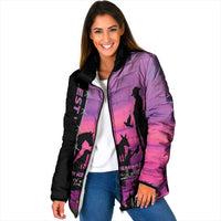 Personalised ANZAC War Animals Padded Jacket Lest We Forget Memorial LT15 Women Purple - Polynesian Pride