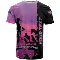 Personalised ANZAC War Animals T Shirt Lest We Forget Memorial