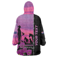 Personalised ANZAC War Animals Wearable Blanket Hoodie Lest We Forget Memorial LT15 - Polynesian Pride